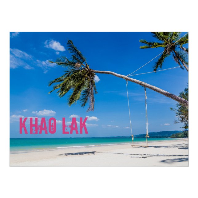 Poster Khao Lak Phang-Nga Thaïlande Plage Panorama Vacanc (Devant)