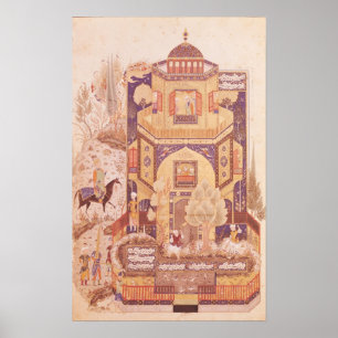 Poster Khusrau in front of the Palace of Shirin