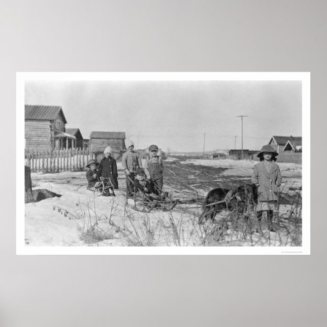 Poster Kids Play in Nome, Alaska 1914 (Devant)