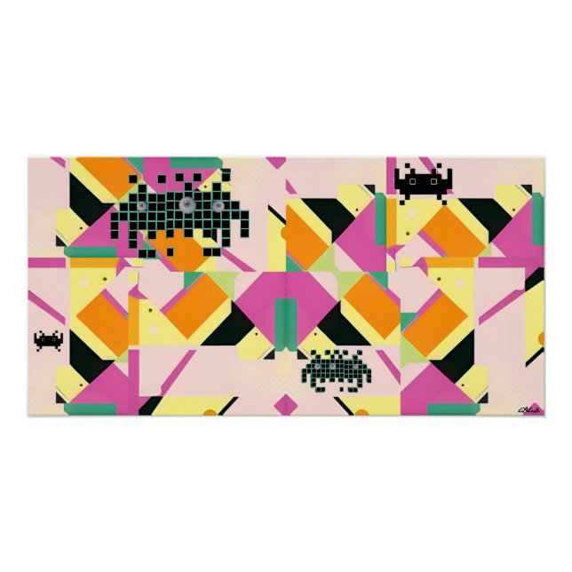 Poster Killed Them with Memphis Designed Kindness (Devant)