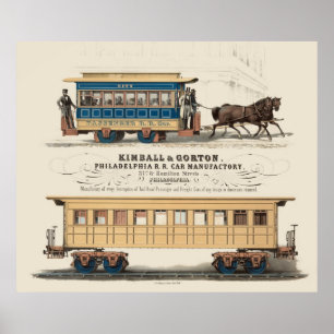 Poster Kimball et Gorton Philadelphie R.R. Car