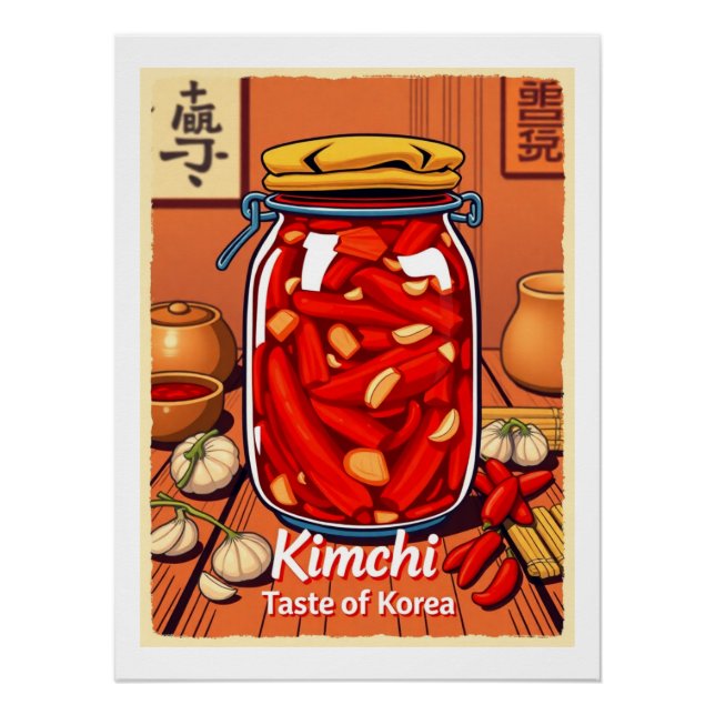 Poster Kimchi - goût de la corée (Devant)