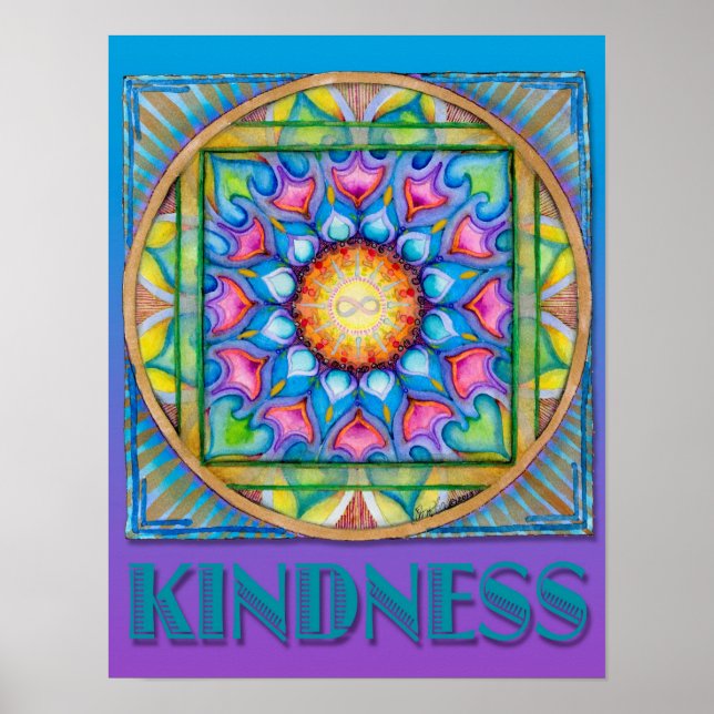 Poster Kindness Mandala (Devant)