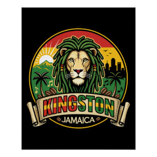 Poster Kingston Jamaïque île Caraïbes