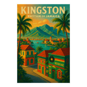 POSTER « KINGSTON — RYTHME DE LA JAMAÏQUE »,
