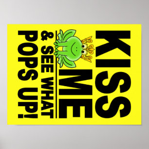 Poster KISS ME Frog, personnalisable