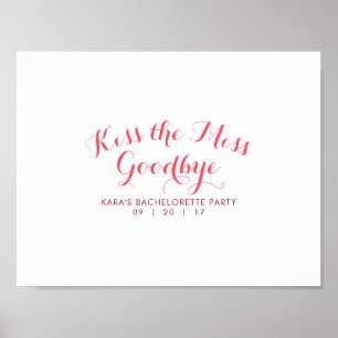 Poster Kiss The Miss Goodbye Bachelorette Party Invité