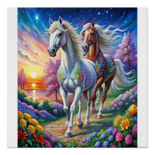 Poster Kit de peinture en diamant 5D Design de cheval do-