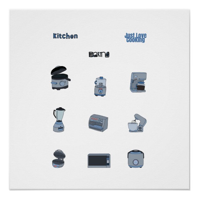 Poster Kitchen Appliances (Devant)