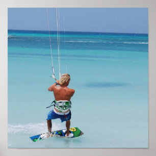Poster Kiteboarder in Tropics