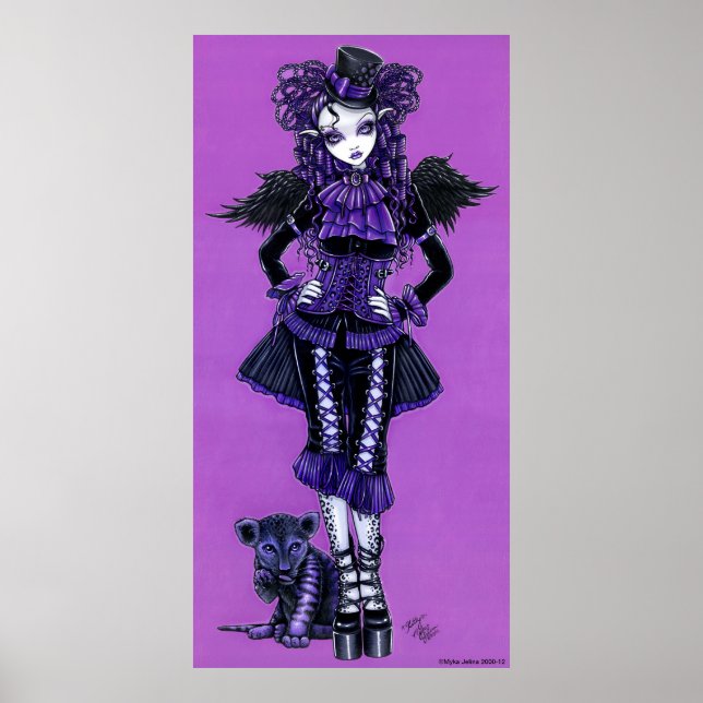 Poster Kitty Purple Gothique Victorien Angel (Devant)