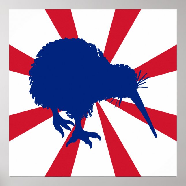 Poster Kiwi bleu (Devant)