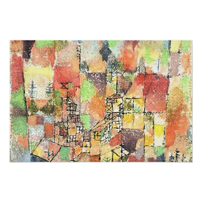 Poster Klee - Deux maisons de campagne (Devant)