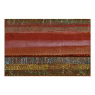 Poster Klee - Paysage plat, art abstrait,
