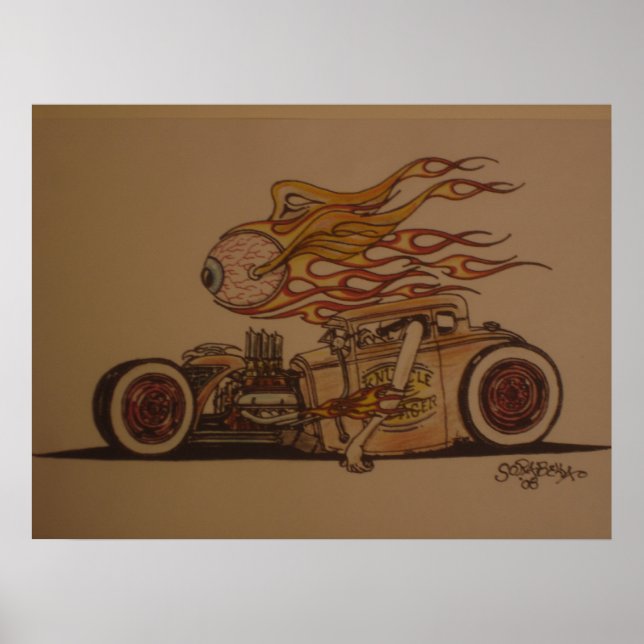 Poster Knuckkine draggin' en couleur (Devant)