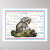 Poster Koala Bear et Baby