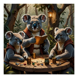 Poster Koalas jouant des rôles