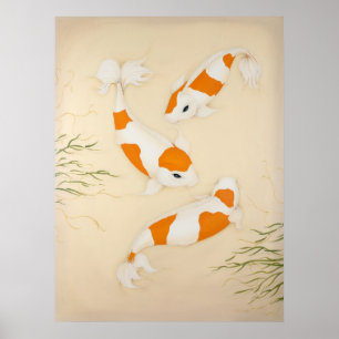 Poster Koi Japanese Fishes Art Print