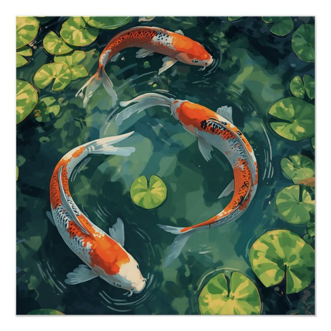 POSTER KOI POISSON ANIMAUX (Devant)