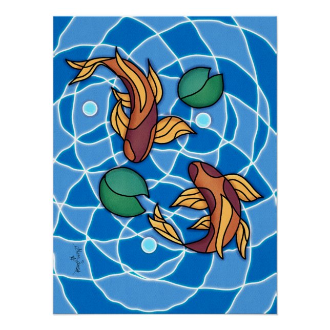 Poster Koi Pond (Devant)
