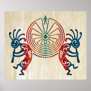 Poster KOKOPELLI / L'HOMME DANS LE MAZE + vos idées