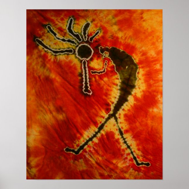 Poster Kokopelli Tie Dye (Devant)