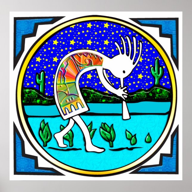 Poster : Kokopelli Under the Stars (Devant)