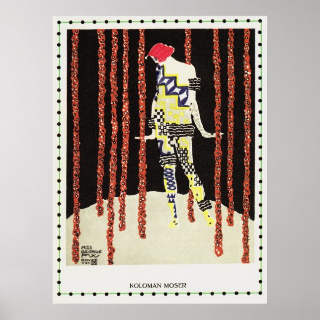 Poster Kolo Moser - Danseuse Miss Olga George (Devant)