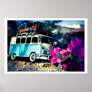 Poster Kombi azul