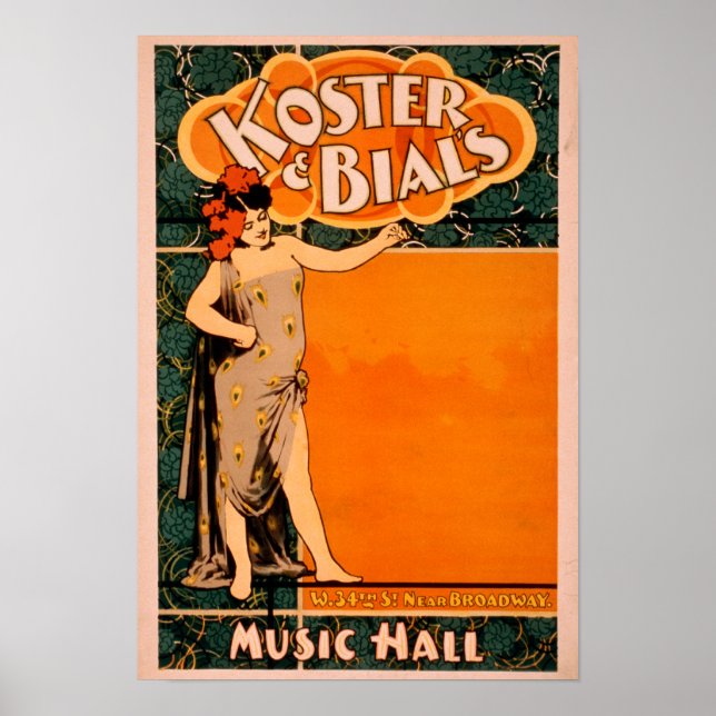 Poster Koster & Bial's Music Hall près de Broadway (Devant)