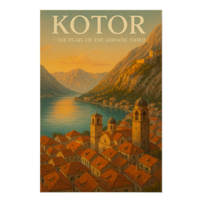 POSTER KOTOR — THE PEARL OF THE ADRIATIC FJORD (Devant)