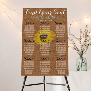 Poster Kraft Tournesol Automne 9 Mariage de table