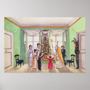 Poster Krampus et St. Nicholas du journal de Carl