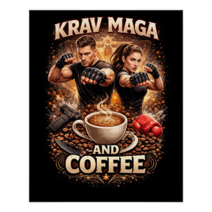 Poster Krav Maga et Café