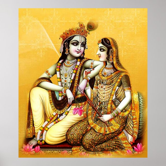 Poster krishna avec radha (Devant)
