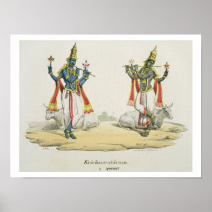 Poster Krishna Venugopala, engraved by de Marlet and du B