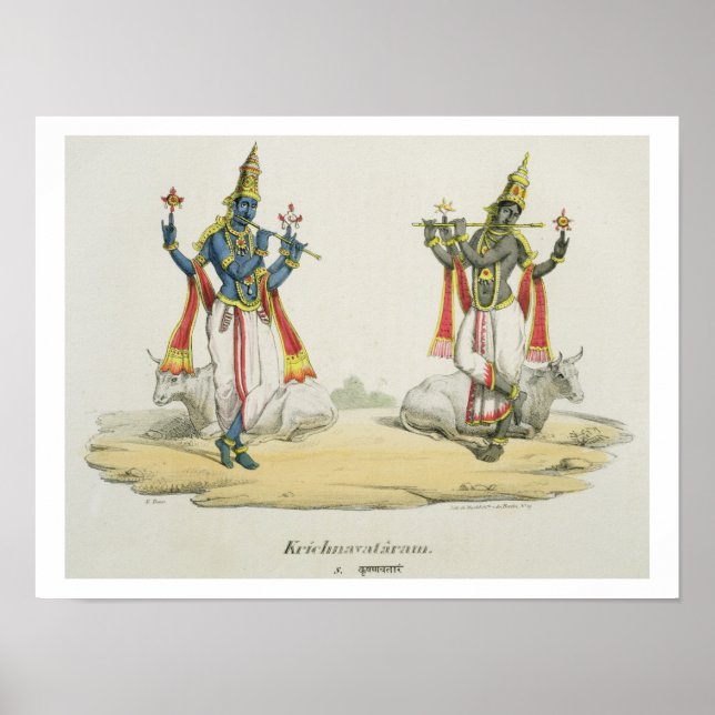 Poster Krishna Venugopala, engraved by de Marlet and du B (Devant)