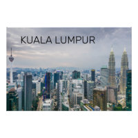 Kuala Lumpur Malaisie Skyline Souvenir Vintage