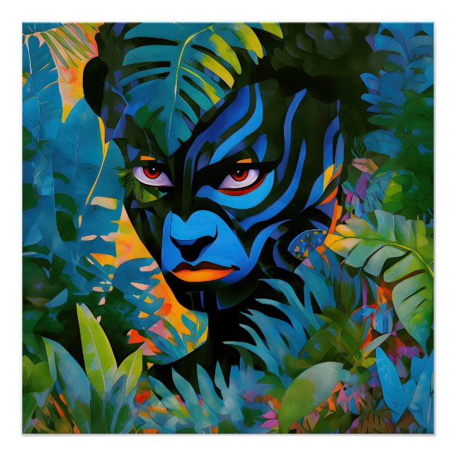 Poster "Kuiráya" - Feuille Peinte - Femmes En Amazonie (Devant)