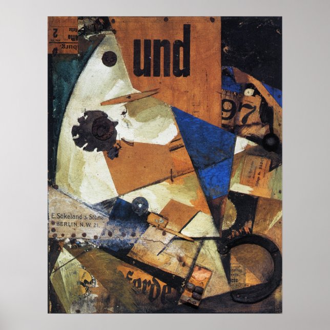 Poster Kurt Schwitters, Das Undbild, 1919-PRINT-SUPER SIZ (Devant)