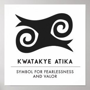 Poster KWATAKYE ATIKO Symbole de la bravoure et de l'intr