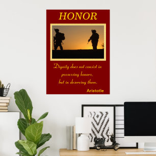 Poster L’honneur vit au sein du noble courage des militai