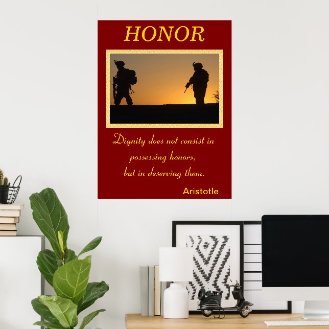 Poster L’honneur vit au sein du noble courage des militai (Bureau à domicile)