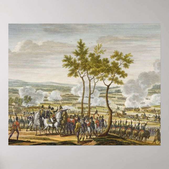 Poster La bataille d'Abensberg, le 20 avril 1809, gravée  (Devant)