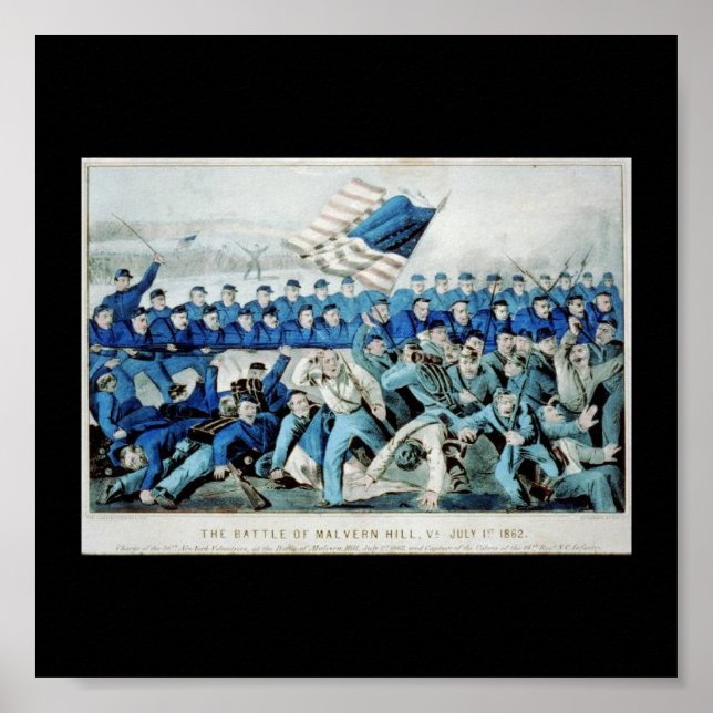 Poster La bataille de Malvern Hill, Va. 1er juillet 1862 (Devant)