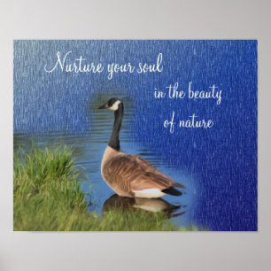 Poster La Beauté De La Nature De L'Oie Du Canada Inspirat