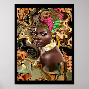 Poster La Beauté D'Une Fleur De Jungle Africaine