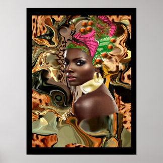 Poster La Beauté D'Une Fleur De Jungle Africaine
