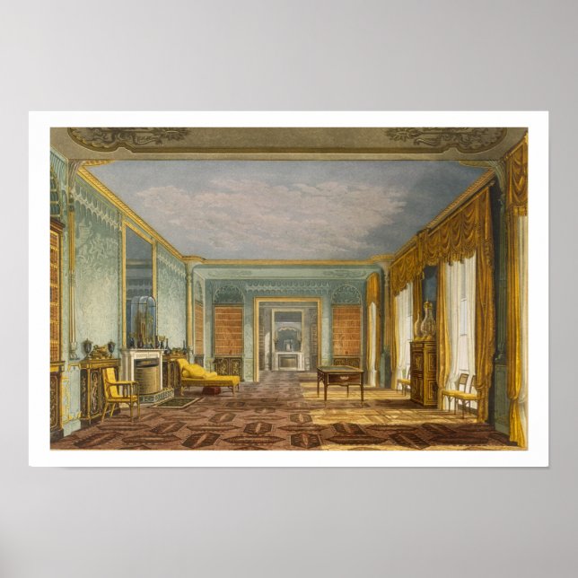 Poster La Bibliothèque du Roi vue du Pavillon Royal (Devant)