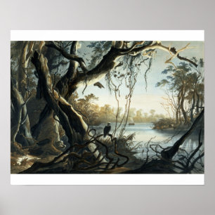 Poster La bouche de la rivière de Fox, Indiana, plaquent